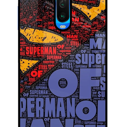 Superman Poco X2 Glass Case Back Cover by Casekaro
