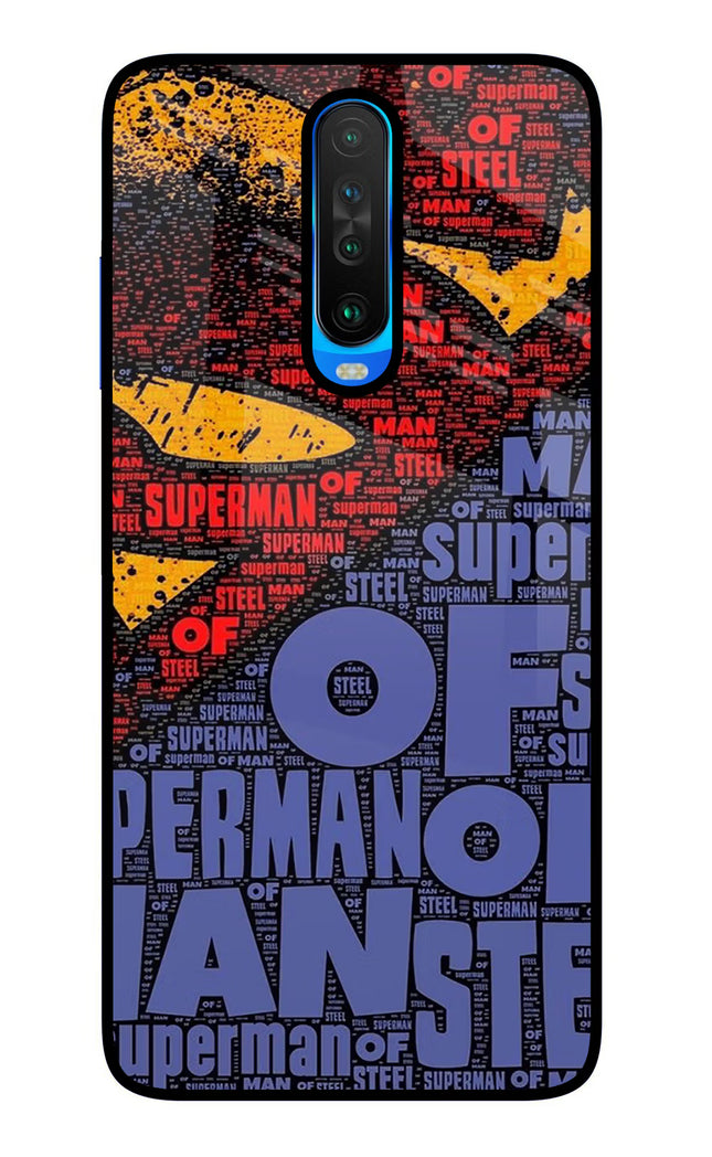 Superman Poco X2 Glass Case Back Cover by Casekaro