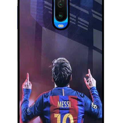 Messi Poco X2 Glass Case Back Cover by Casekaro