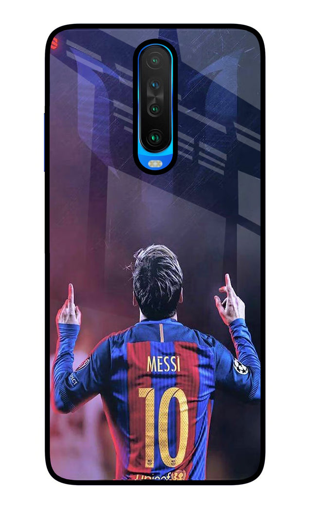 Messi Poco X2 Glass Case Back Cover by Casekaro