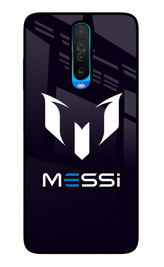 Messi Logo Poco X2 Glass Case
