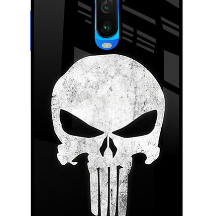 Punisher Skull Poco X2 Glass Case Back Cover by Casekaro