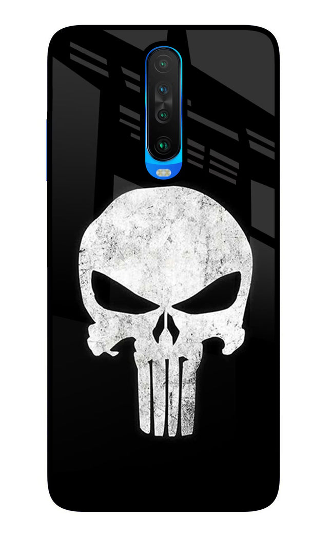 Punisher Skull Poco X2 Glass Case Back Cover by Casekaro