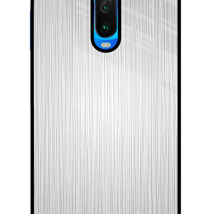 Wooden Grey Texture Poco X2 Glass Case Back Cover by Casekaro