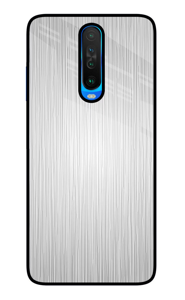 Wooden Grey Texture Poco X2 Glass Case Back Cover by Casekaro