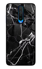 Black Marble Pattern Poco X2 Glass Case