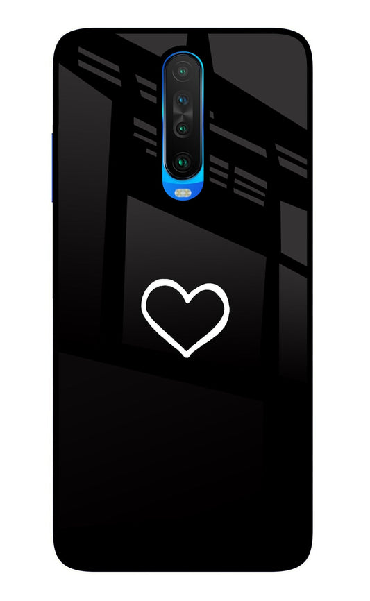 Heart Poco X2 Glass Case