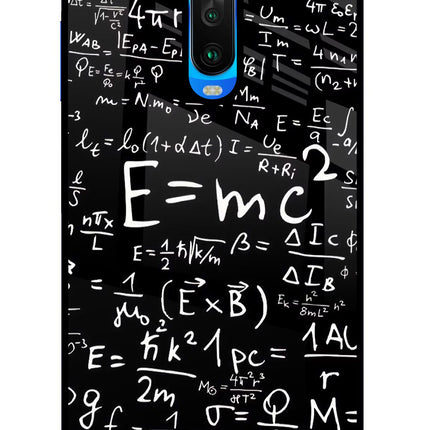 Physics Formula Poco X2 Glass Case Back Cover by Casekaro