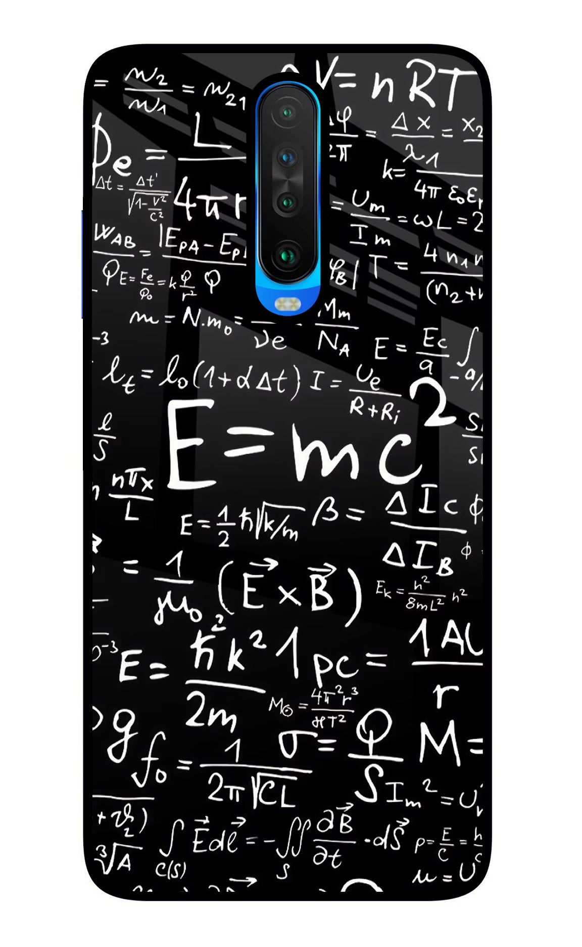 Physics Formula Poco X2 Glass Case Back Cover by Casekaro