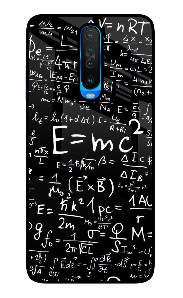 Physics Formula Poco X2 Glass Case Back Cover by Casekaro