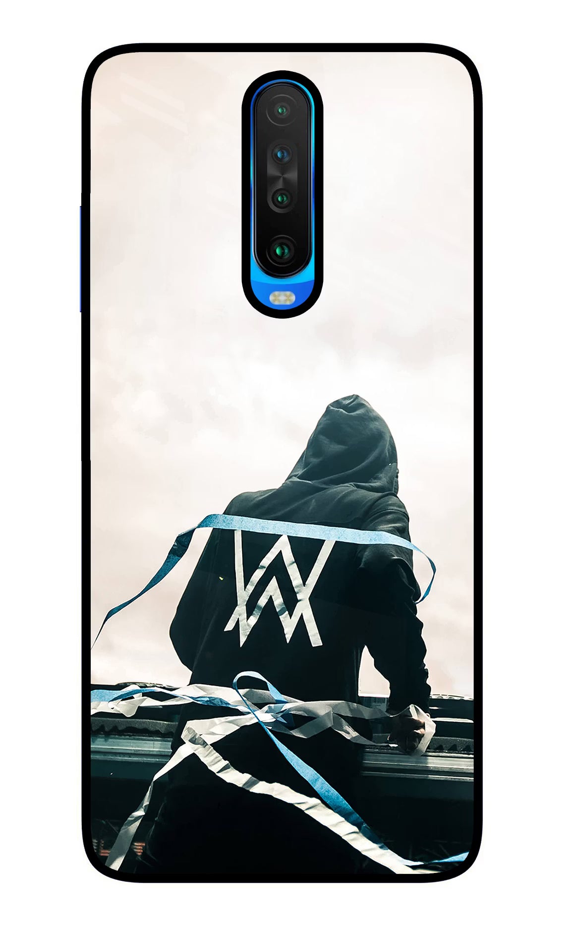Alan Walker Poco X2 Glass Case Back Cover by Casekaro