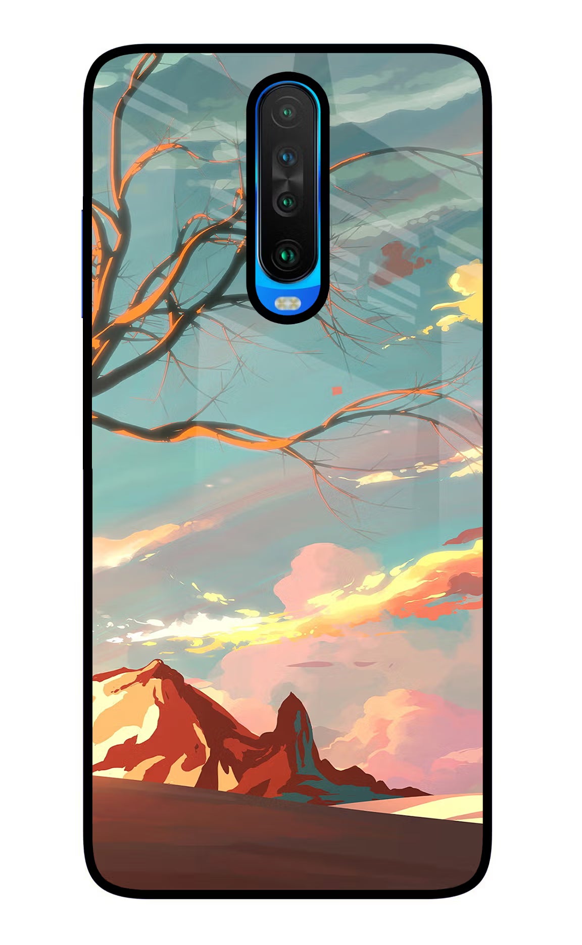 Scenery Poco X2 Glass Case Back Cover by Casekaro