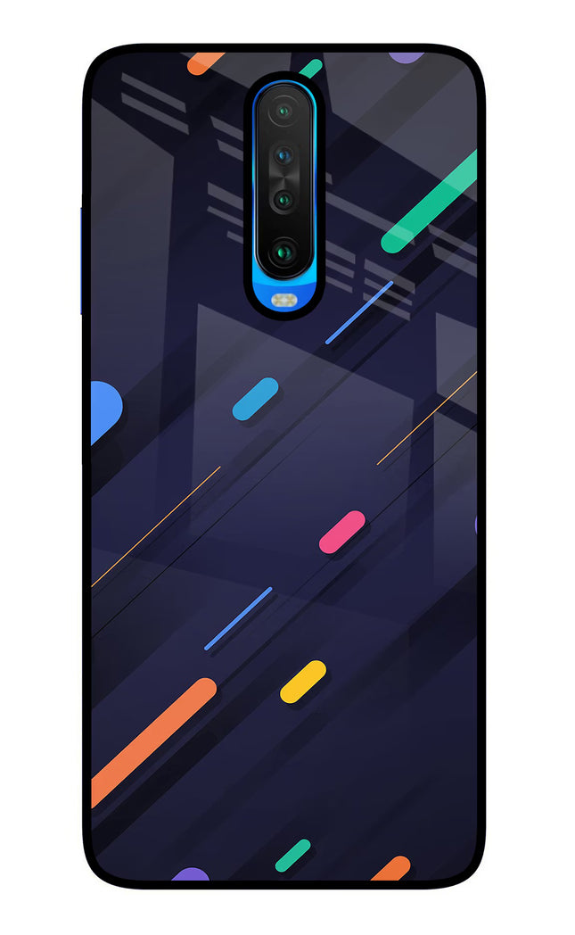 Abstract Design Poco X2 Glass Case Back Cover by Casekaro