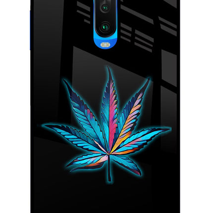 Weed Poco X2 Glass Case Back Cover by Casekaro