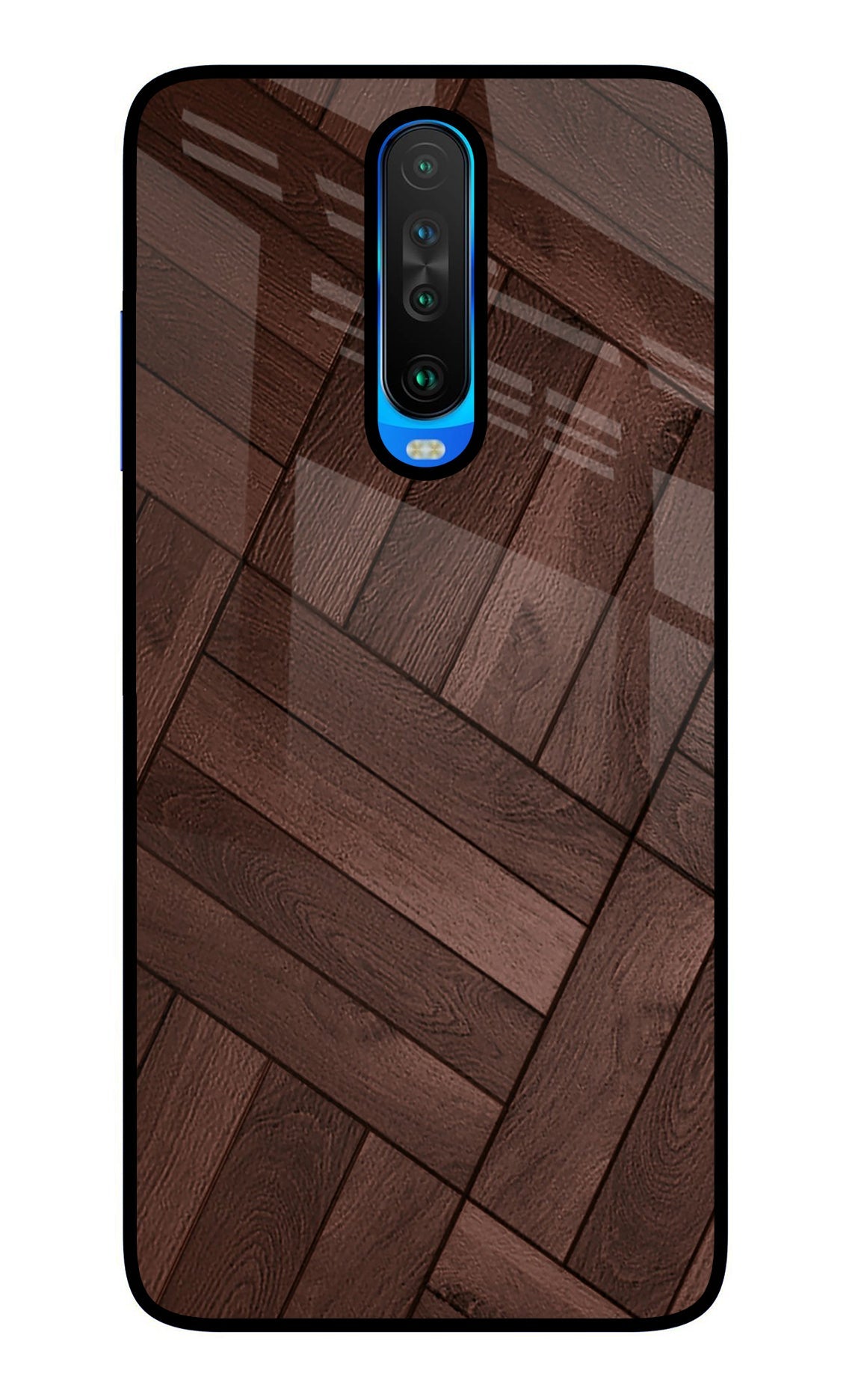 Wooden Texture Design Poco X2 Glass Case