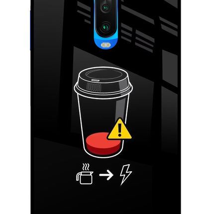 Coffee Poco X2 Glass Case Back Cover by Casekaro
