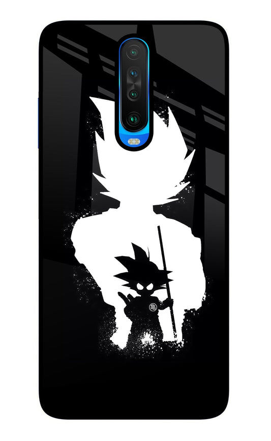 Goku Shadow Poco X2 Glass Case