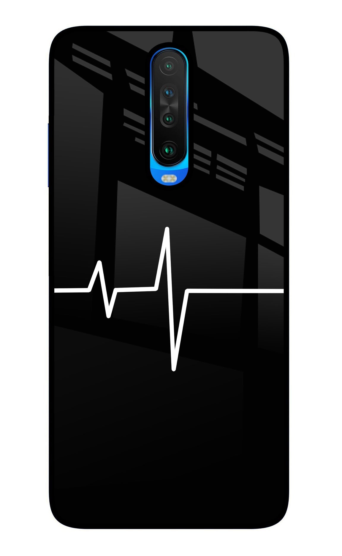 Heart Beats Poco X2 Glass Case