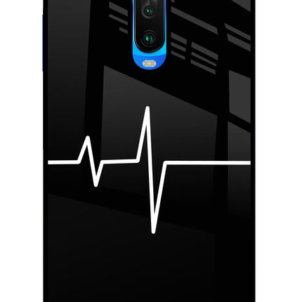 Heart Beats Poco X2 Glass Case Back Cover by Casekaro