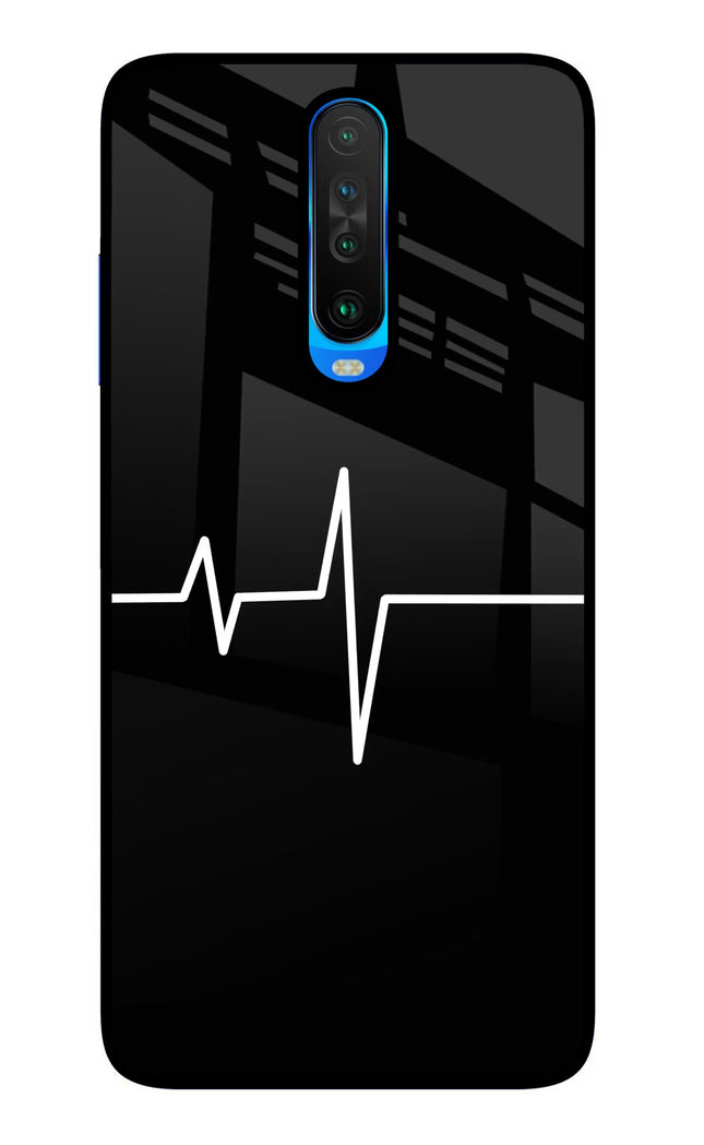 Heart Beats Poco X2 Glass Case Back Cover by Casekaro