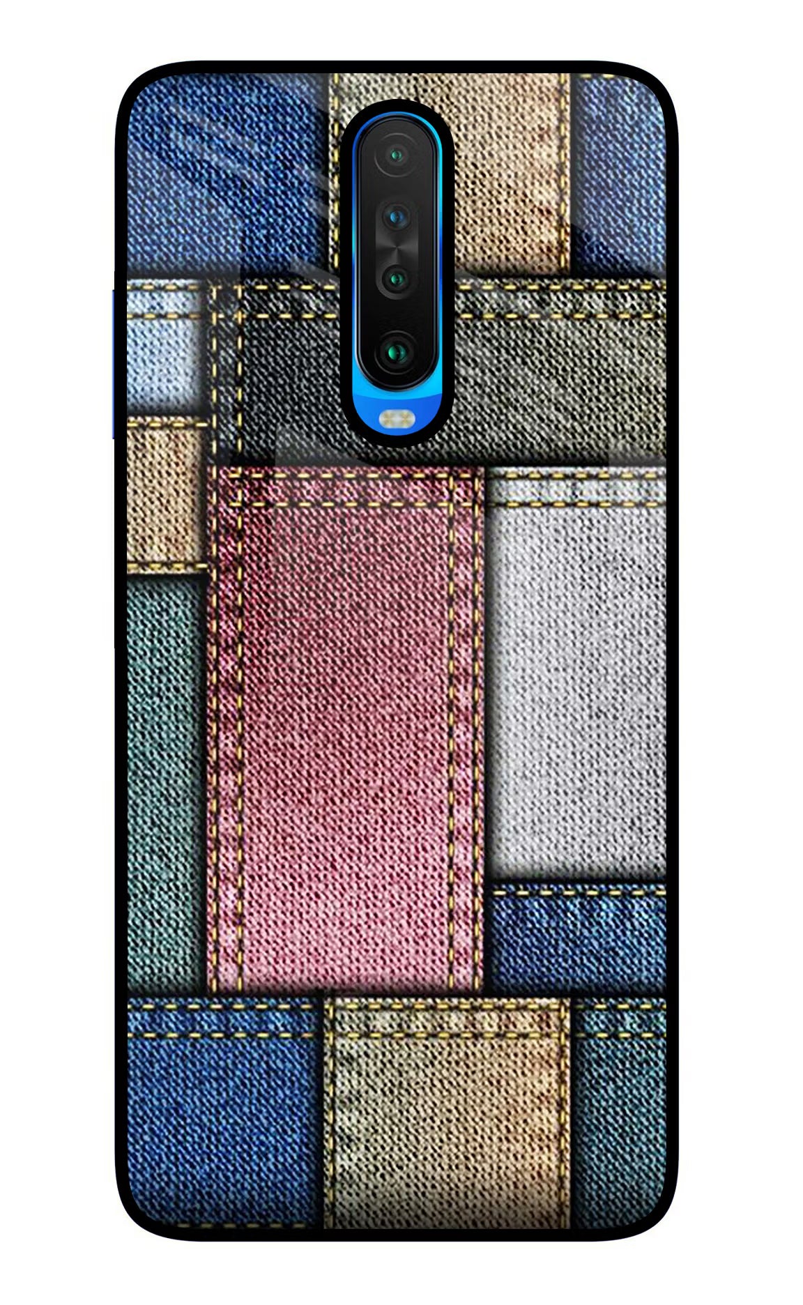Multicolor Jeans Poco X2 Glass Case