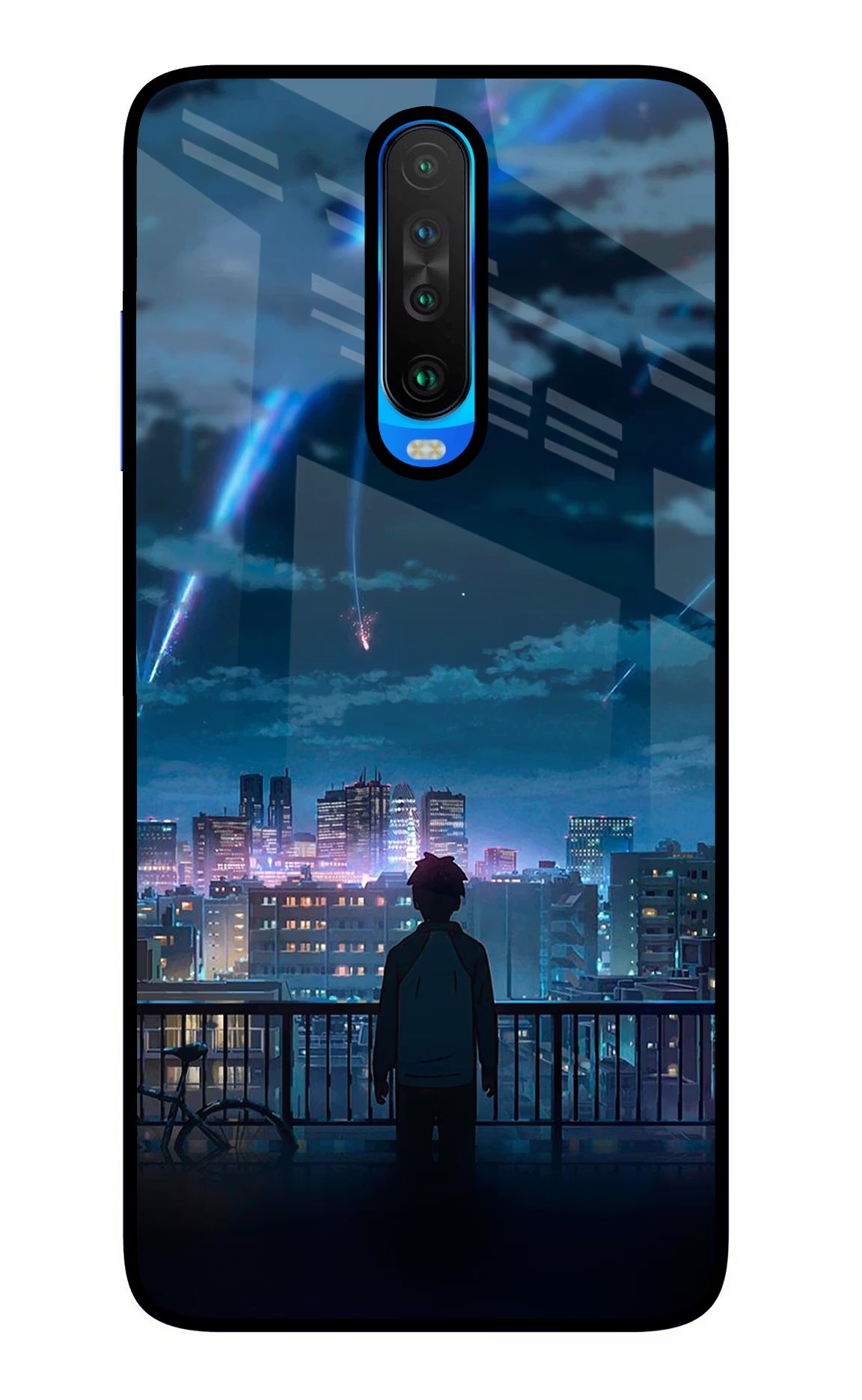 Anime Poco X2 Glass Case Back Cover by Casekaro