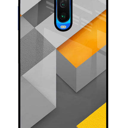 Abstract Poco X2 Glass Case Back Cover by Casekaro