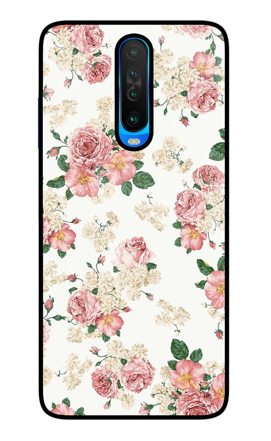 Flowers Poco X2 Glass Case