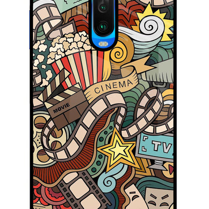Cinema Abstract Poco X2 Glass Case Back Cover by Casekaro