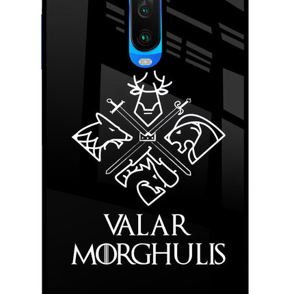 Valar Morghulis | Game Of Thrones Poco X2 Glass Case Back Cover by Casekaro