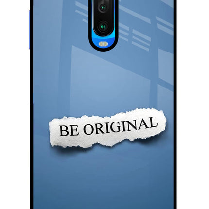 Be Original Poco X2 Glass Case Back Cover by Casekaro