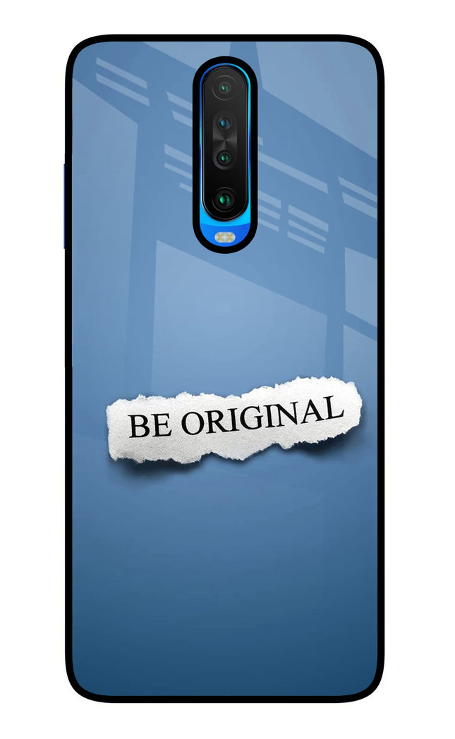 Be Original Poco X2 Glass Case Back Cover by Casekaro