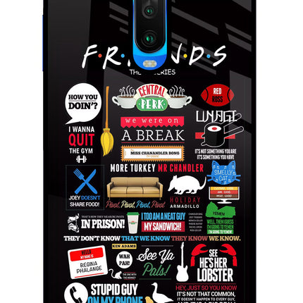 FRIENDS Poco X2 Glass Case Back Cover by Casekaro