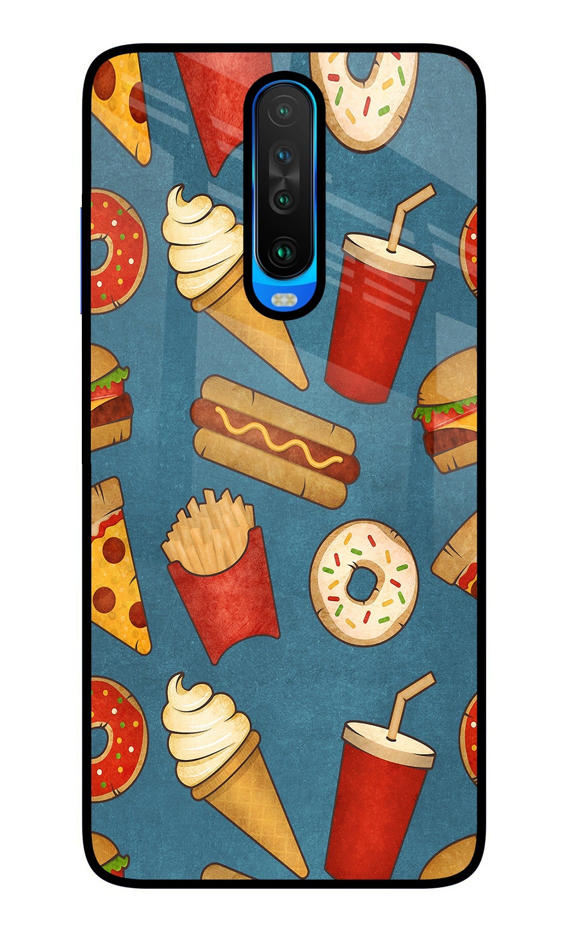 Foodie Poco X2 Glass Case