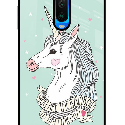 Unicorn Wallpaper Poco X2 Glass Case Back Cover by Casekaro