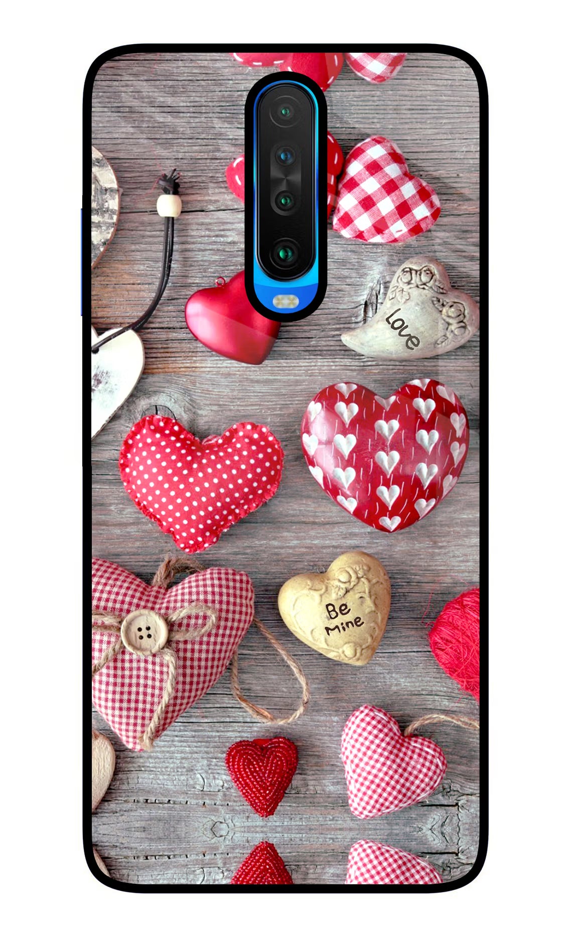 Love Wallpaper Poco X2 Glass Case Back Cover by Casekaro