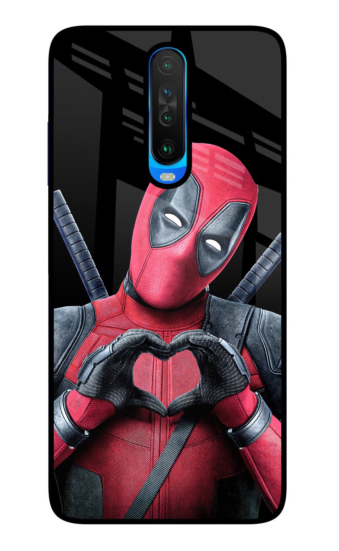 Deadpool Poco X2 Glass Case Back Cover by Casekaro