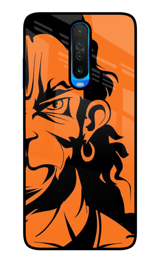 Hanuman Poco X2 Glass Case Back Cover by Casekaro