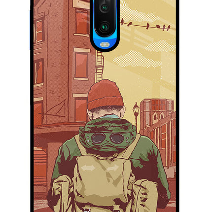 Adventurous Poco X2 Glass Case Back Cover by Casekaro