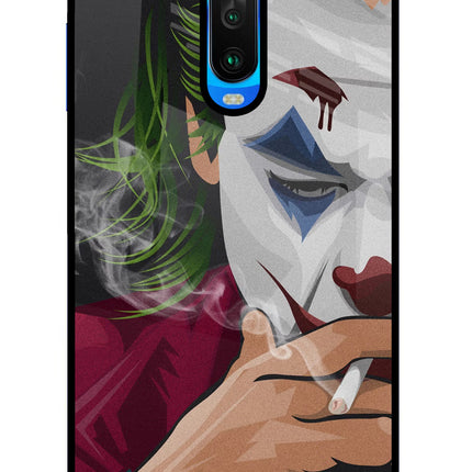Joker Smoking Poco X2 Glass Case Back Cover by Casekaro