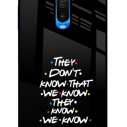 FRIENDS Dialogue Poco X2 Glass Case Back Cover by Casekaro