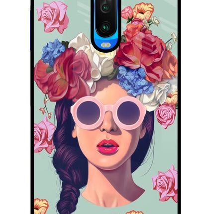 Pretty Girl Poco X2 Glass Case Back Cover by Casekaro