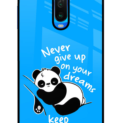 Keep Sleeping Poco X2 Glass Case Back Cover by Casekaro