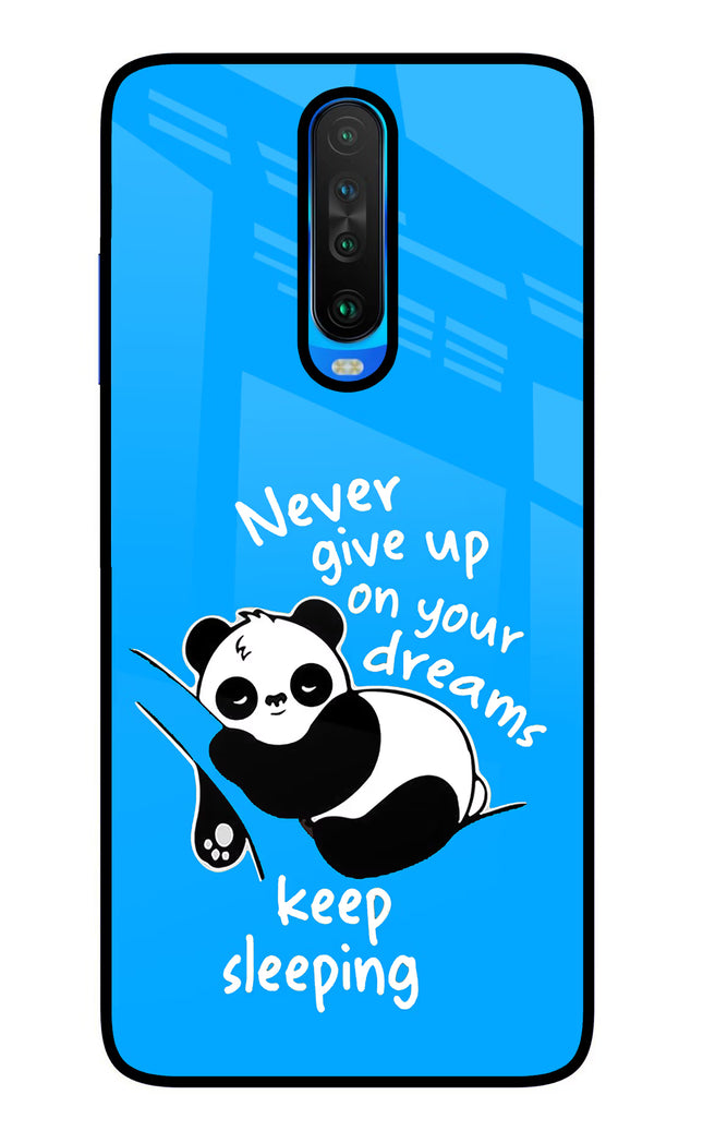 Keep Sleeping Poco X2 Glass Case Back Cover by Casekaro