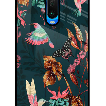 Birds Poco X2 Glass Case Back Cover by Casekaro