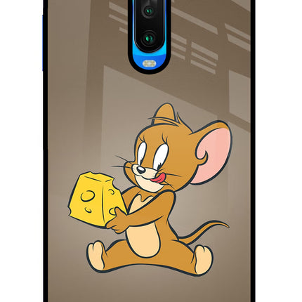 Jerry Poco X2 Glass Case Back Cover by Casekaro
