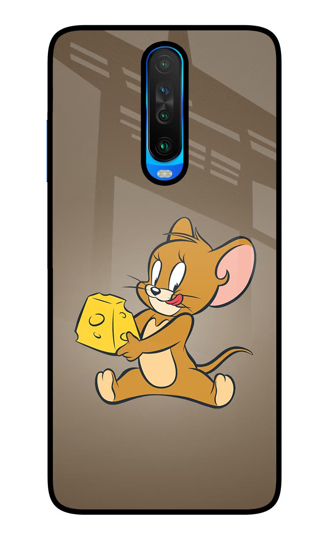 Jerry Poco X2 Glass Case Back Cover by Casekaro
