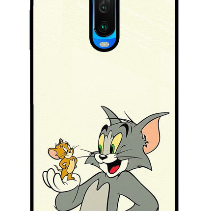 Tom & Jerry Poco X2 Glass Case Back Cover by Casekaro