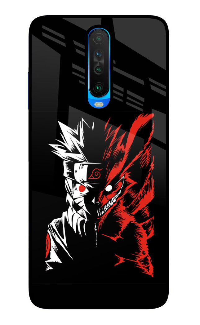 Naruto Two Face Poco X2 Glass Case Back Cover by Casekaro