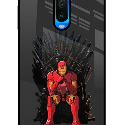 Ironman Throne Poco X2 Glass Case Back Cover by Casekaro